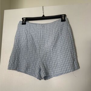 Elodie Light Blue and White Striped Women's Shorts